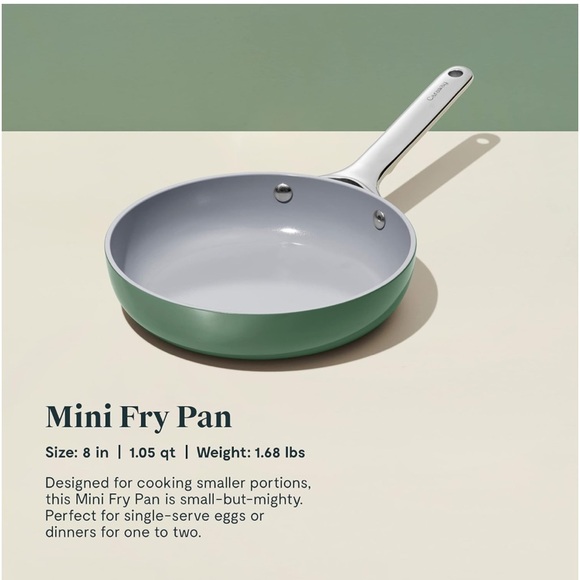 Caraway Home Other - Caraway Nonstick Ceramic Mini Fry Pan (1.05 qt, 8") - Sage NEW WITH BOX